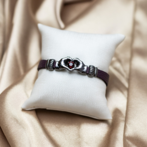 Pulseira Coração Com Rubi